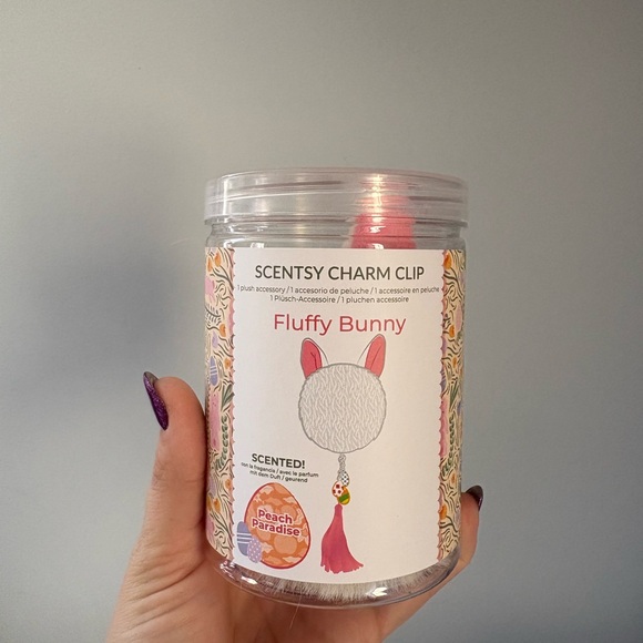 Scentsy Other - Scentsy Fluffy Bunny Charm Clip - Pink & Peach Accent